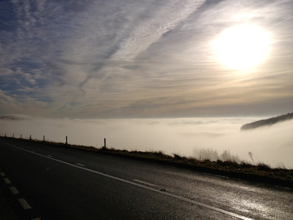 Above the clouds ....