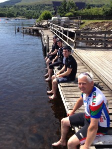 The Day 9 Crew Help DC with his Second Puncture of the Trip