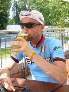 A Minute Ago He Looked Like a Pro Cyclist!